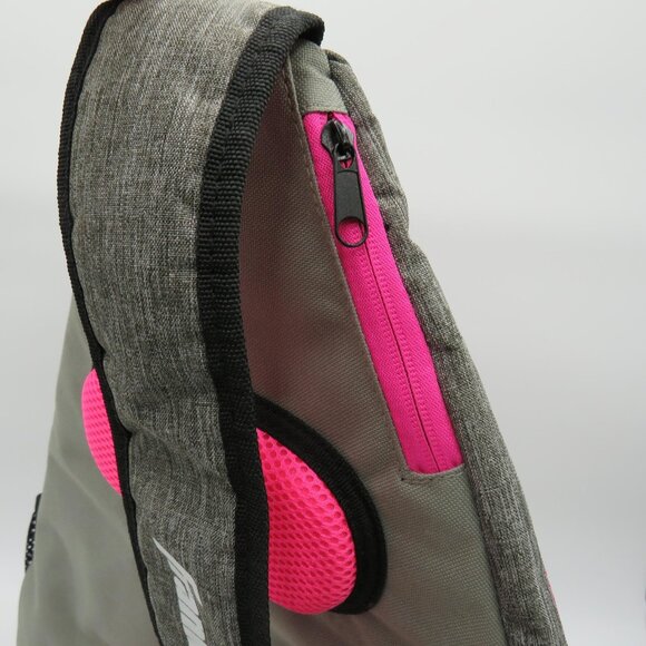 Franklin Pickleball Sling Backpack Gray Pink Fence Hook Water Bottle Pocket - Picture 5 of 9